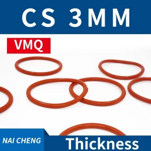 Thickness3mm CS Red VMQ silicon Rubber O-rings Seals Gasket Washer temperature resistant Waterproof soft silicone ring