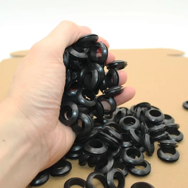 Black Rubber Double Sided Protective Coil Out Hole Wire O Ring Distribution Box Through Wire Ring Seal Ring Grommets Cable - Image 4