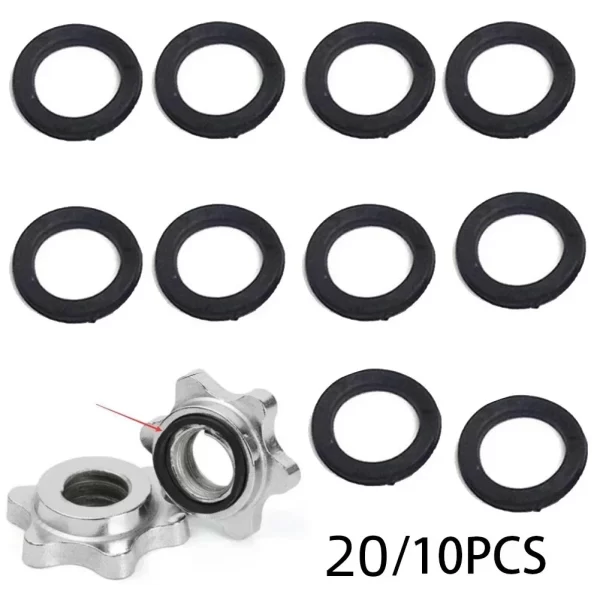 10/20pcs Dumbbell O-ring Weight Lifting Bar Rubber Washers For 1" Spinlock Dumbbell Nut Fitness Spare Accessories