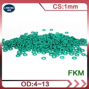 10PC/lot Rubber Ring Green FKM O ring Seal CS1mm Thickness OD3/4/5/6/7/7.5/8/9/10/11/12/13mm Rubber O-Rings Gasket RingsWasher.-