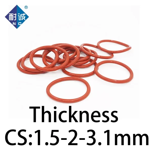 VMQ O-ring thickness 1.5/2/3.1mm CS silicone red sealing temperature resistant gasket rubber ring complete in specifications - Image 6