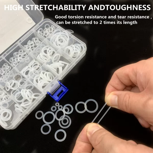 225PCS VMQ White O Ring Gasket Silicone Food Grade O-Rings Silicon Ring High Temperature Gasket Kit Set Box Ring - Image 4