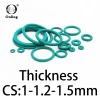 O-ring thickness 1/1.2/1.5mm CS fluororubber FKM sealing temperature resistant gasket rubber ring complete in specifications.-. - Image 3