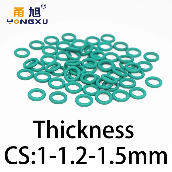 O-ring thickness 1/1.2/1.5mm CS fluororubber FKM sealing temperature resistant gasket rubber ring complete in specifications.-. - Image 5