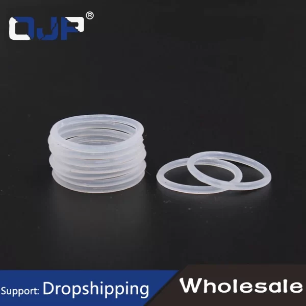 Thickness 1/1.2/1.5mm White VMQ O-ring cross section silicon rubber sealing gasket rubber washer wholesale in specifications - Image 5