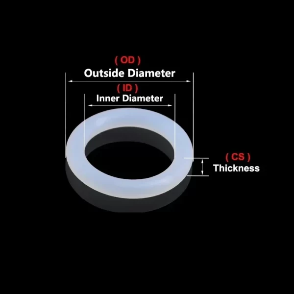 10pcs White VMQ O Ring Gasket CS 4mm OD 12 ~ 150mm Food Grade Rubber Insulate Round O Shape Seal O-ring Silicone Rings - Image 2