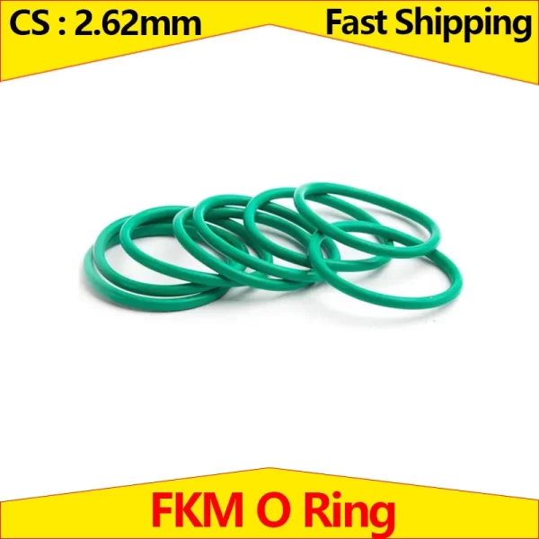 CS 2.62mm FKM O Ring,Fluorine Rubber O-Ring Gasket, Mechanical Seal Washer,Sealing Ring, ID 6.02mm - 247.32mm