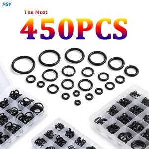 Nitrile Rubber O Ring Kit - High Pressure Resistant Gaskets Seal Set for Repair & Sealing - Durable Elastic O-Rings Bands