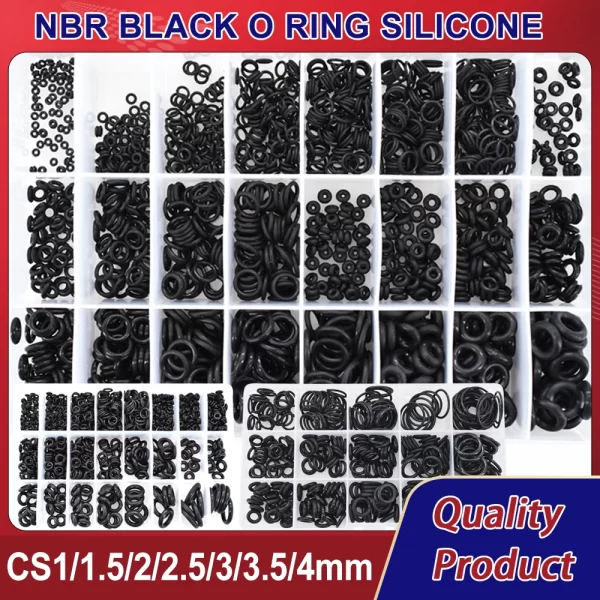 CS1-4 NBR Black O Ring Silicone Plumbing Rubber Gaskets Seal O-Rings High Temperature Oring Corrosion Oil Resist Sealing Washer